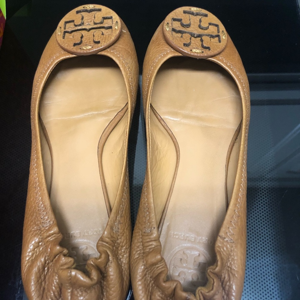 Tory Burch Tan Reva Flats